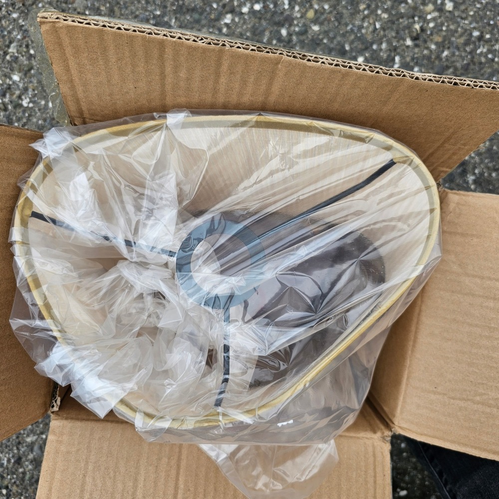 Bloomingville Bamboo Organic Shaped Pendant Lamp‎ MCM Retro Boho New - Picture 5 of 5